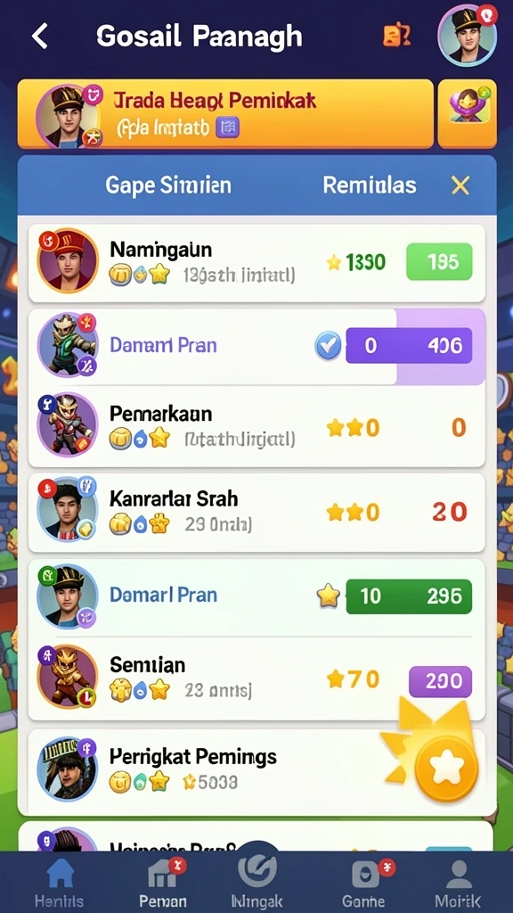 Tampilan fitur baru yang membuat permainan lebih seru.