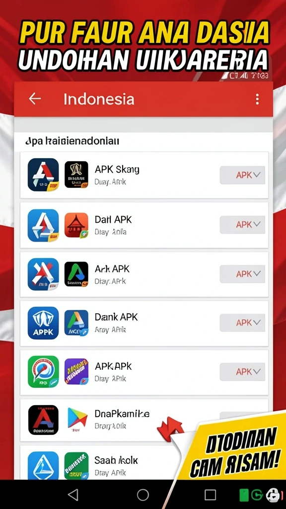 Tampilan utama permainan yang menarik dan mudah dinavigasi.