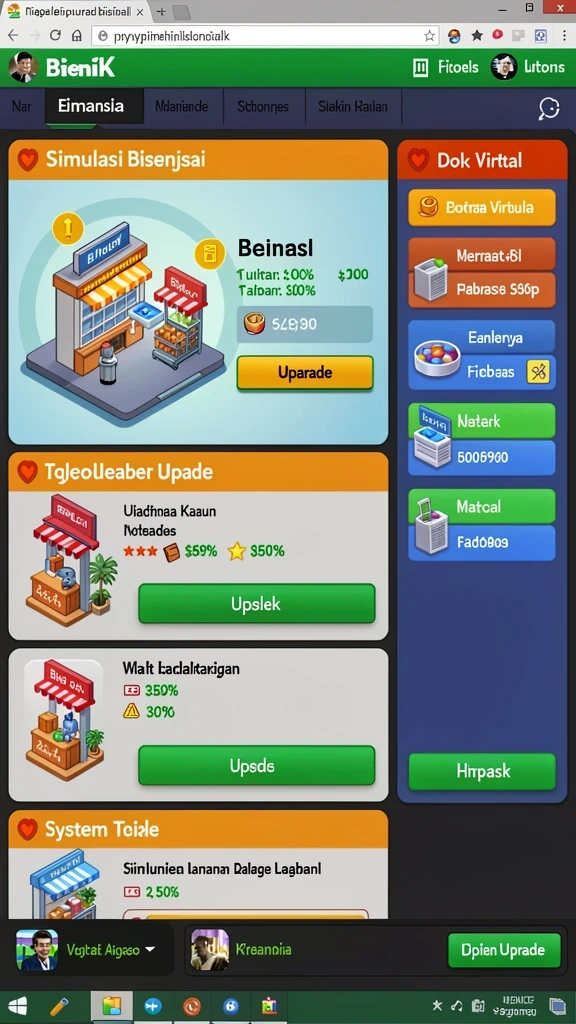 Tampilan menu yang sederhana dan mudah dinavigasi.
