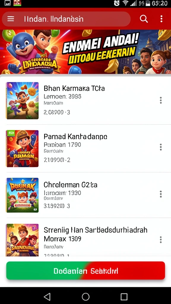Tampilan utama API33 dengan karakter yang menarik.