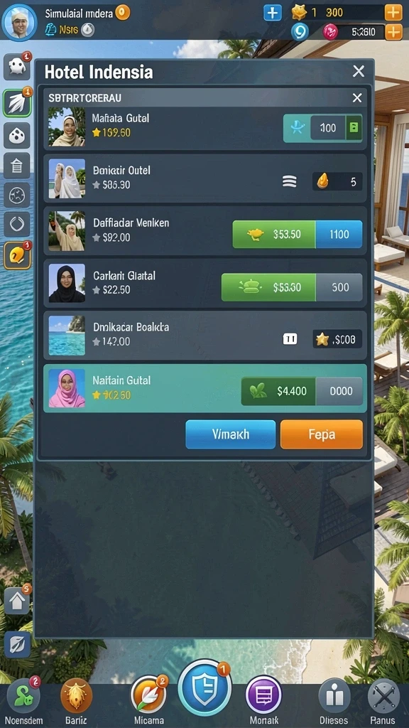 Screenshot saat pemain berpartisipasi dalam turnamen.
