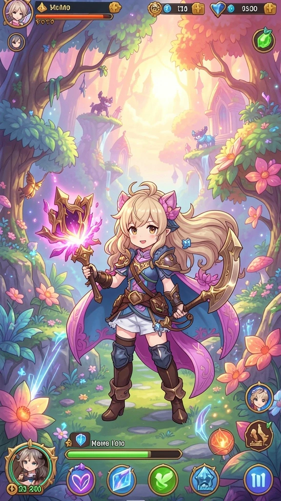 Screenshot menampilkan gameplay seru di level pertama.
