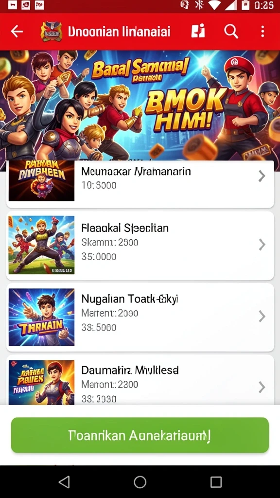 Tampilan karakter yang memukau dan penuh detail.