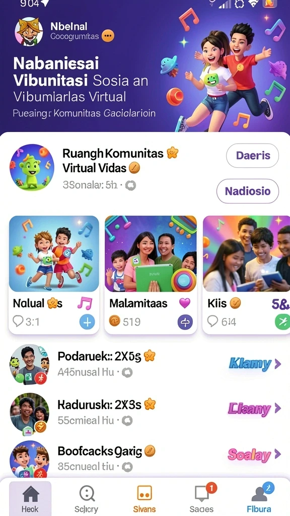 Tampilan utama aplikasi KOSTOTO yang menarik.
