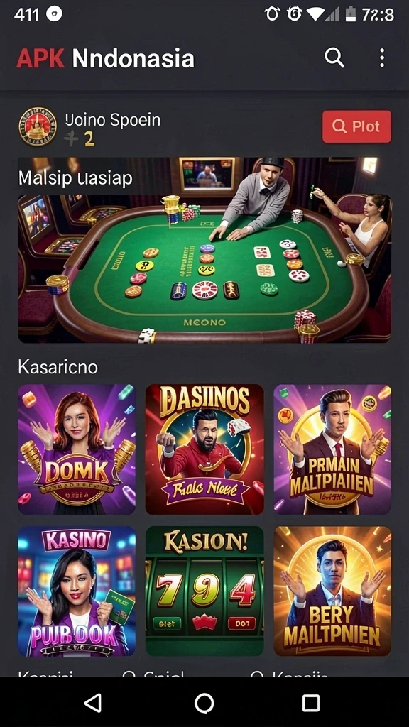 Berbagai pilihan permainan yang tersedia di KOSTOTO.