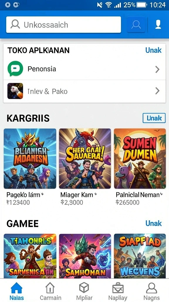 Tampilan antarmuka utama MAINDUIT yang sederhana dan menarik.