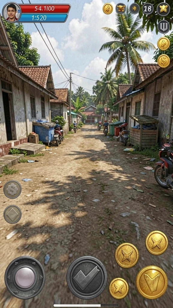 Screenshot aplikasi MEGAHOKI menampilkan antarmuka pengguna yang menarik.