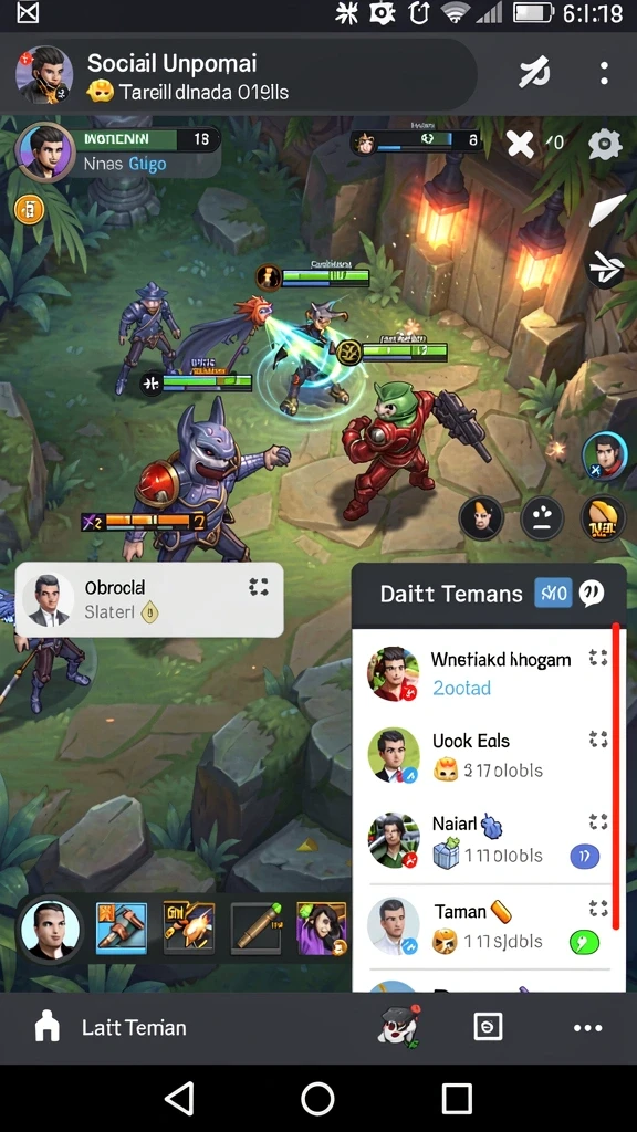 Screenshot momen pernikahan virtual yang menyenangkan.