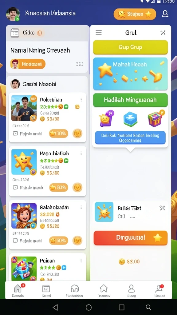 Tampilan antarmuka yang sederhana namun menarik.