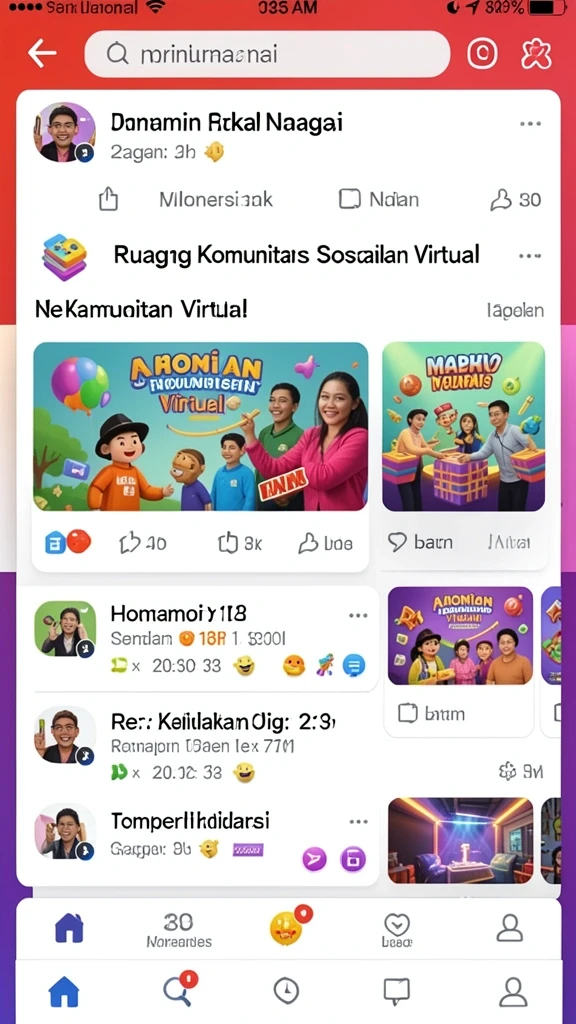 Fitur sosial untuk bermain bersama teman.