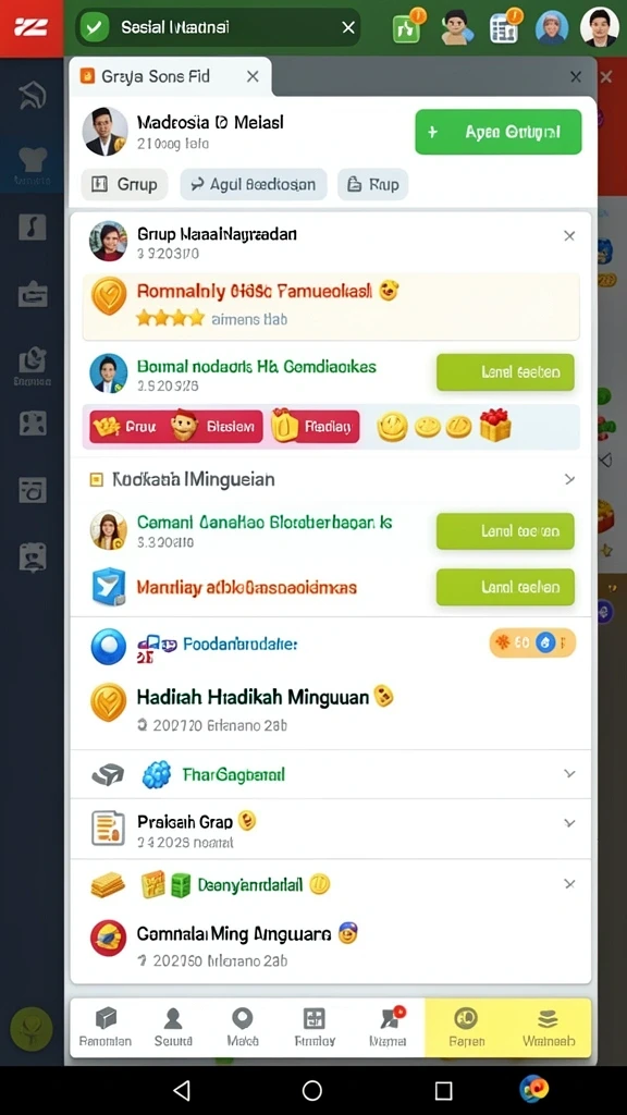 Tampilan awal aplikasi REJEKIPOP yang menarik.