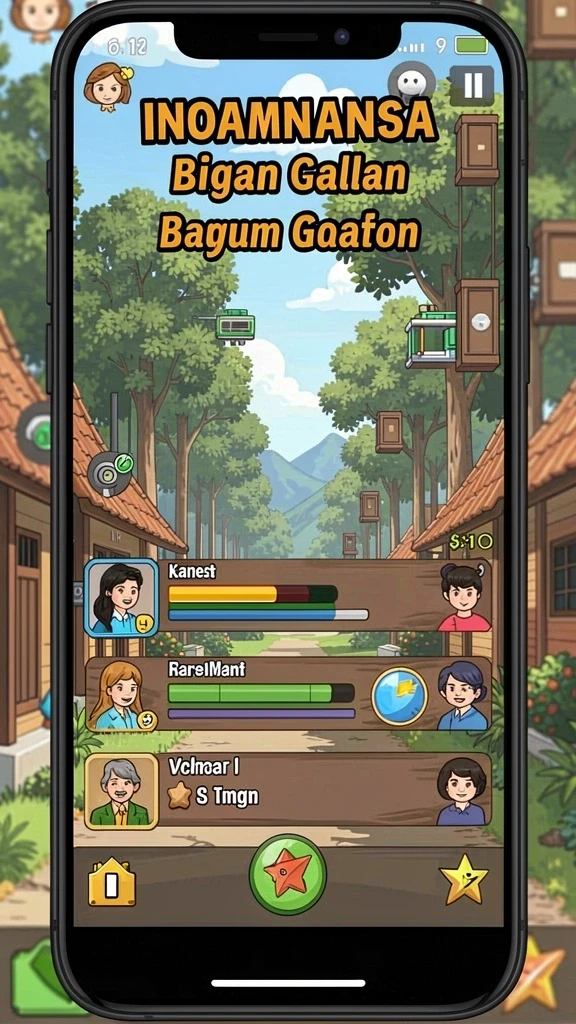 Screenshot menunjukkan tampilan slot dengan tema tropis.