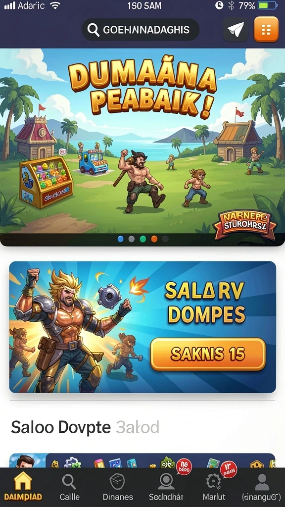 Screenshot menampilkan fitur bonus putaran gratis yang aktif.