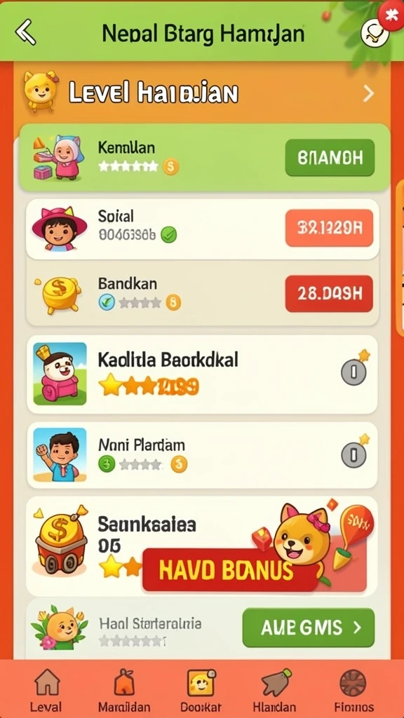 Karakter dengan desain yang unik dan menarik.