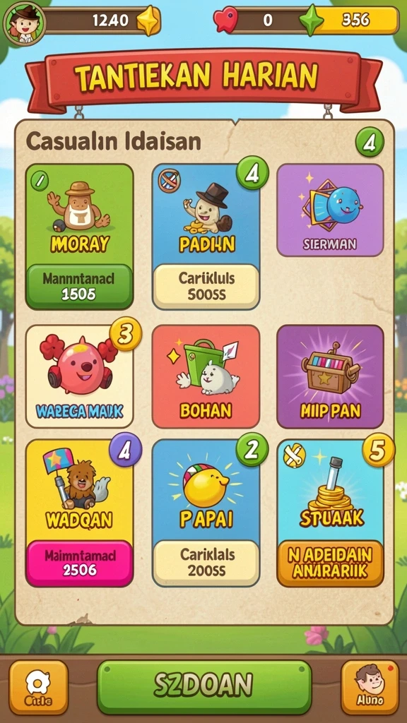 Berbagai pilihan permainan yang mengasyikkan.